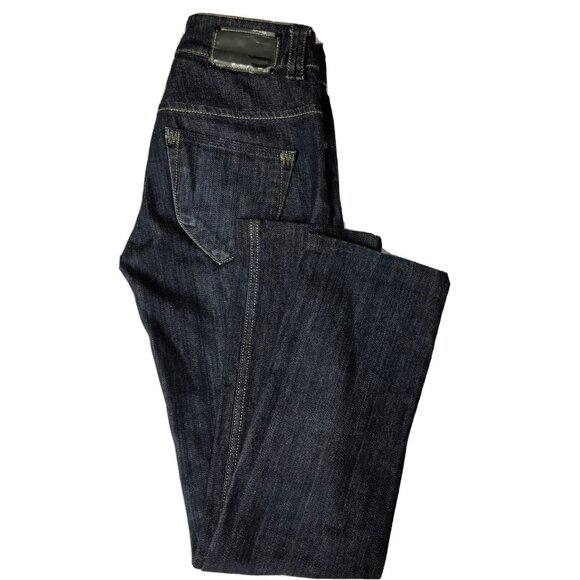Diesel Industry Brucke Woman 26x30 Blue Denim Jeans Skinny Leg Hemmed Stretch - Picture 1 of 10